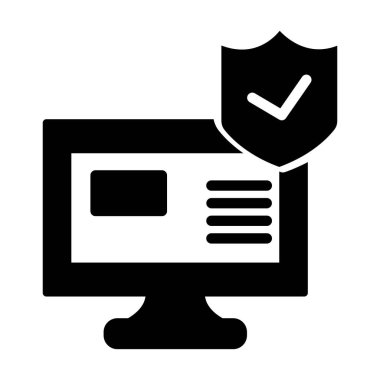 Antivirüs izole edilmiş vektör simgesi kolayca değiştirilebilir ya da düzenlenebilir