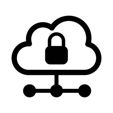 Kolayca değiştirebilen ya da düzenleyebilen izole edilmiş vektör simgesine sahip bulut sunucusu