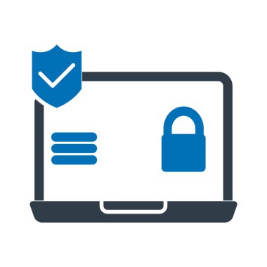 Antivirüs izole edilmiş vektör simgesi kolayca değiştirilebilir ya da düzenlenebilir