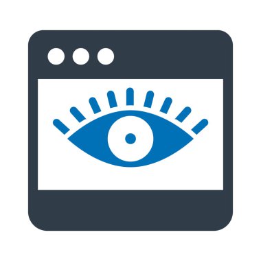 Çevrimiçi görünürlük izole edilmiş vektör simgesi kolayca düzenlenebilir ya da değiştirilebilir