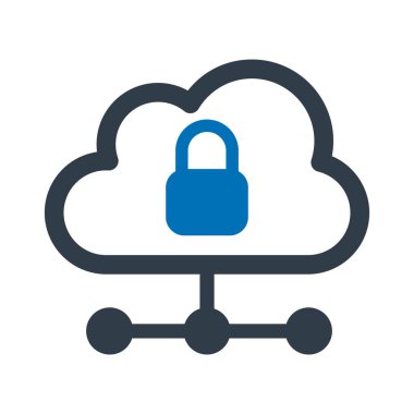 Kolayca değiştirebilen ya da düzenleyebilen izole edilmiş vektör simgesine sahip bulut sunucusu