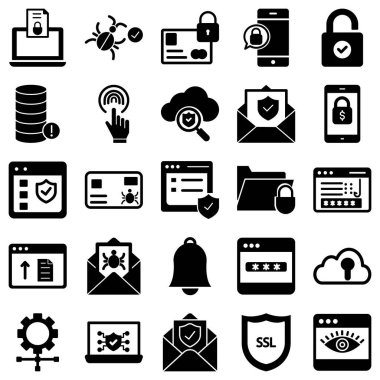 Siber Güvenlik İzole edilmiş Vektör simgesi kolayca değiştirilebilir veya düzenlenebilir