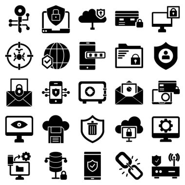 Siber Güvenlik İzole edilmiş Vektör simgesi kolayca değiştirilebilir veya düzenlenebilir