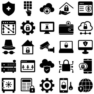 Siber Güvenlik İzole edilmiş Vektör simgesi kolayca değiştirilebilir veya düzenlenebilir