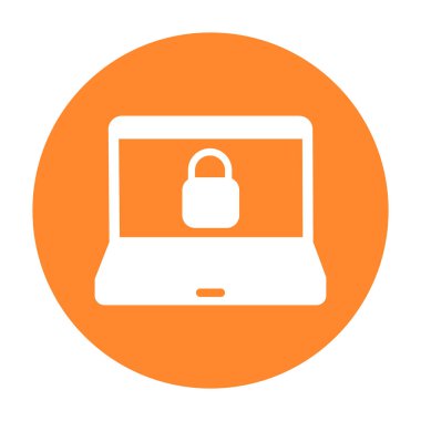 Siber güvenlik izole edilmiş vektör simgesi kolayca değiştirilebilir ya da düzenlenebilir