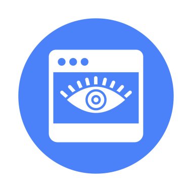 Çevrimiçi görünürlük izole edilmiş vektör simgesi kolayca düzenlenebilir ya da değiştirilebilir