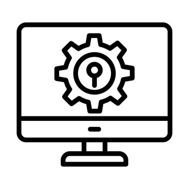 Bilgisayar izole edilmiş vektör simgesini kolayca düzenleyebilecek şekilde yapılandır