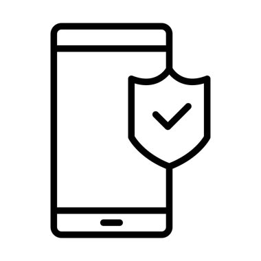 Mobil güvenlik izole edilmiş Vektör simgesi kolayca düzenleyebilir ya da değiştirebilir