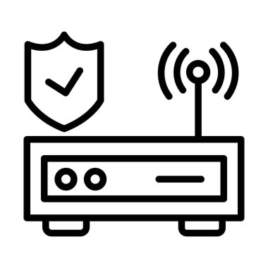 Wifi koruması izole edilmiş vektör simgesi kolayca düzenleyebilir ya da değiştirebilir