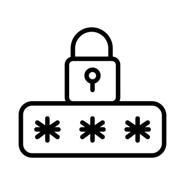 Siber güvenlik izole edilmiş vektör simgesi kolayca değiştirilebilir ya da düzenlenebilir