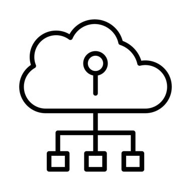  Bulut hesaplama izole edilmiş vektör simgesi kolayca düzenleyebilir ya da değiştirebilir