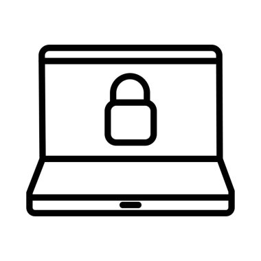 Siber güvenlik izole edilmiş vektör simgesi kolayca değiştirilebilir ya da düzenlenebilir