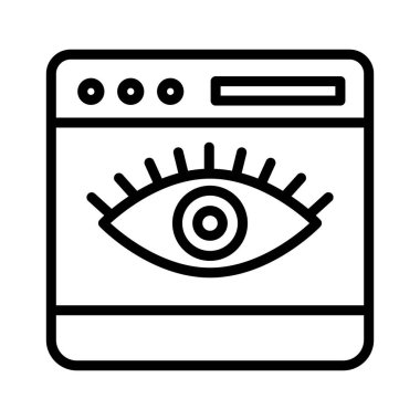 Çevrimiçi görünürlük izole edilmiş vektör simgesi kolayca düzenlenebilir ya da değiştirilebilir