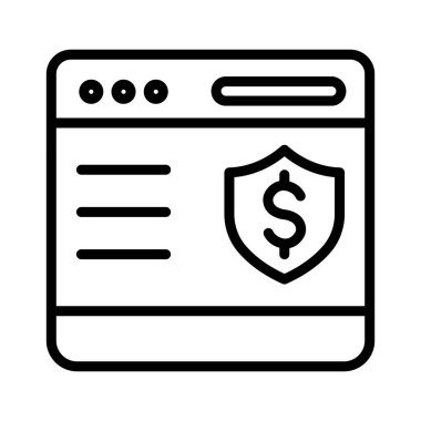 Dijital bankacılık izole edilmiş vektör simgesi kolayca düzenleyebilir ya da değiştirebilir