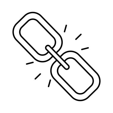 Kolayca düzenleyebilen ve düzenleyebilen Bağlantı İzole Vektör simgesi