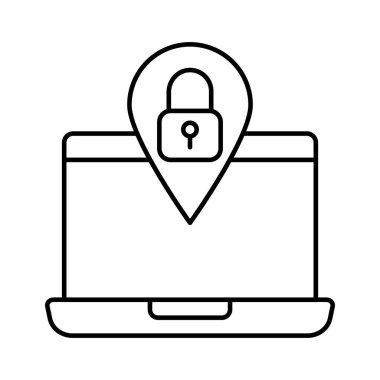 Konum güvenliği izole edilmiş Vektör simgesi kolayca düzenleyebilir ya da değiştirebilir