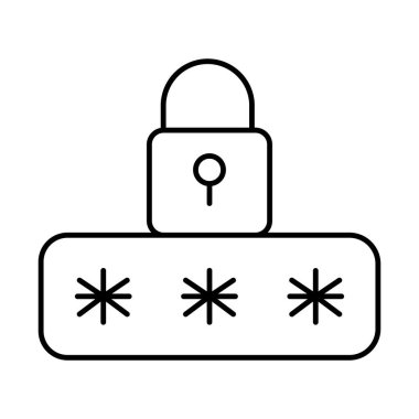 Siber güvenlik izole edilmiş vektör simgesi kolayca değiştirilebilir ya da düzenlenebilir