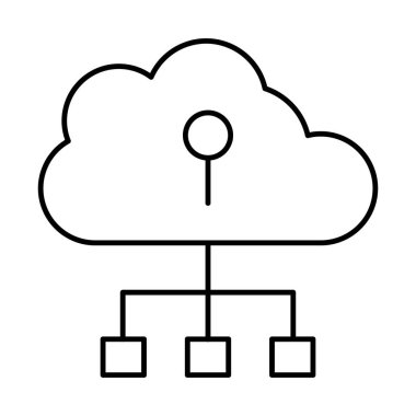  Bulut hesaplama izole edilmiş vektör simgesi kolayca düzenleyebilir ya da değiştirebilir