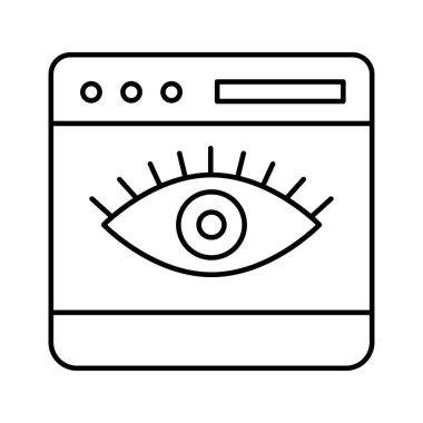 Çevrimiçi görünürlük izole edilmiş vektör simgesi kolayca düzenlenebilir ya da değiştirilebilir