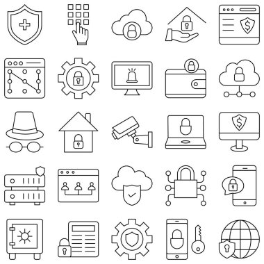 Siber Güvenlik İzole edilmiş Vektör simgesi kolayca değiştirilebilir veya düzenlenebilir