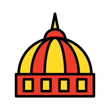  İslami, İslami Bina İzole Vektör Simgesi Kolayca değiştirilebilir veya düzenlenebilir