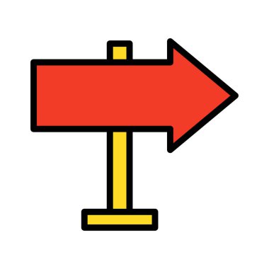 Ok, yönü izole edilmiş vektör simgesi kolayca değiştirilebilir ya da düzenlenebilir