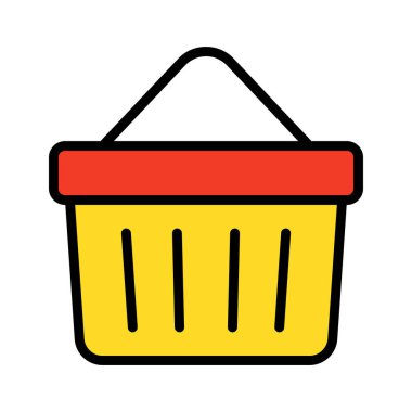 Sepet, sepet izole edilmiş vektör simgesi kolayca değiştirilebilir ya da düzenlenebilir