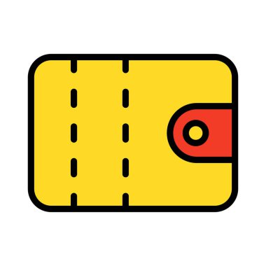 Cüzdan, finansal izole edilmiş vektör simgesi kolaylıkla değiştirilebilir ya da düzenlenebilir