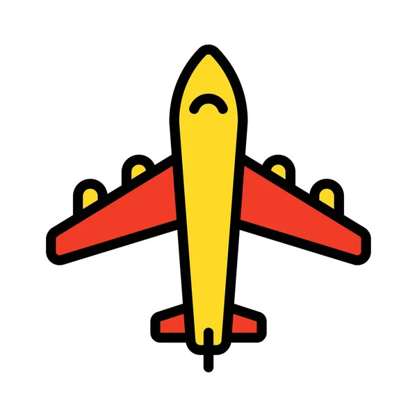 Avión Avión Icono Vectorial Aislado Que Puede Modificar Editar Fácilmente — Archivo Imágenes Vectoriales
