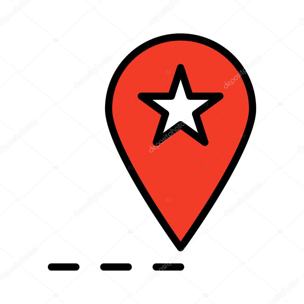Favorite location, gaps Isolated Vector Icon that can be easily modified or edited