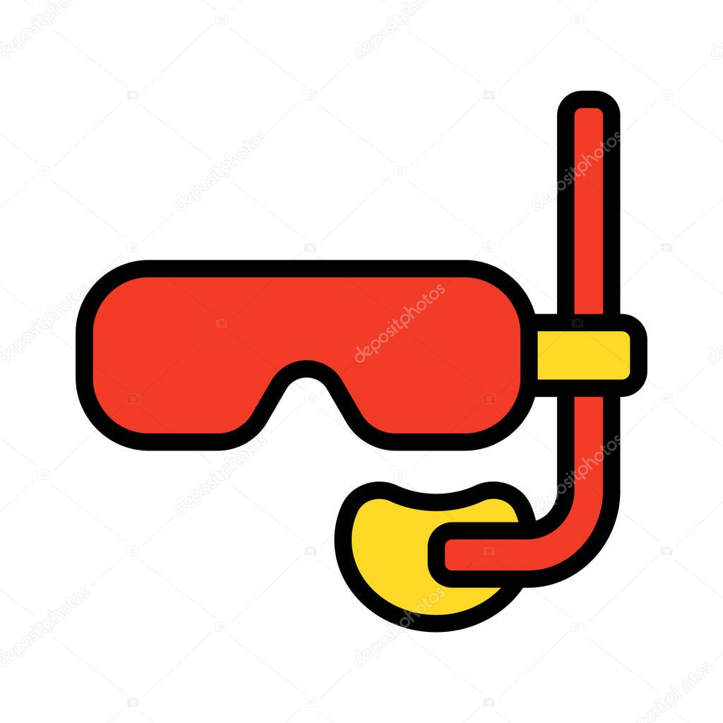Dive mask, diving mask Isolated Vector Icon that can be easily modified or edited