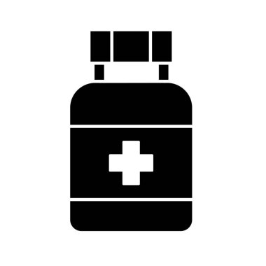 İlaç kavanozu izole edilmiş Vektör simgesi kolayca değiştirilebilir ya da düzenlenebilir