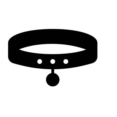 Kedi tasması izole edilmiş Vektör simgesi kolayca düzenleyebilir ya da değiştirebilir