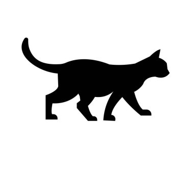 Kolayca değiştirebilen ya da düzenleyebilen Kedi İzole Vektör simgesi