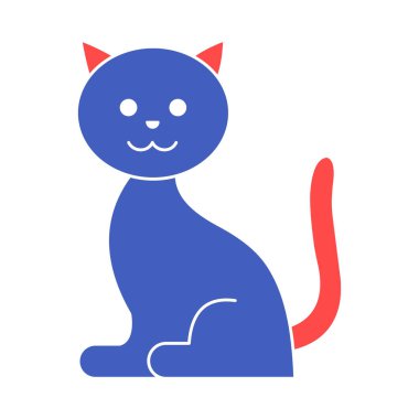 Kolayca değiştirebilen ya da düzenleyebilen Kedi İzole Vektör simgesi