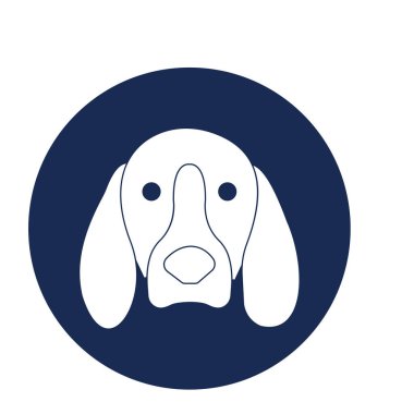 Beagle izole edilmiş Vektör simgesi kolayca düzenleyebilir ya da değiştirebilir