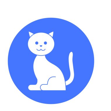 Kolayca değiştirebilen ya da düzenleyebilen Kedi İzole Vektör simgesi