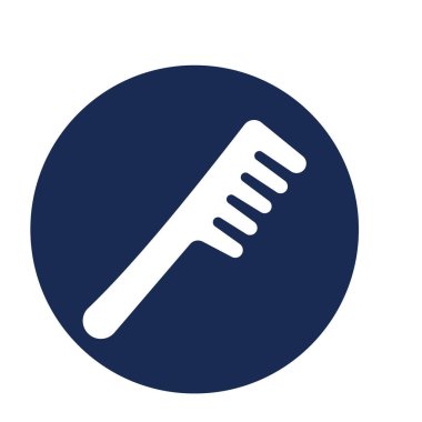 Kolayca düzenleyebilen ya da düzenleyebilen saç tarağı yalıtılmış Vektör simgesi