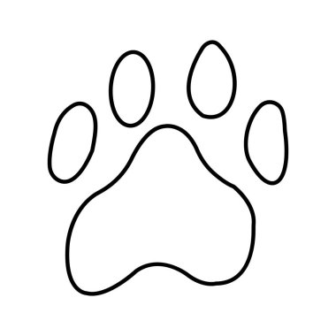 Hayvan pençesi izole edilmiş Vektör simgesi kolaylıkla değiştirilebilir veya düzenlenebilir