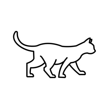 Kolayca değiştirebilen ya da düzenleyebilen Kedi İzole Vektör simgesi