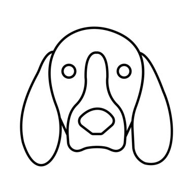 Beagle izole edilmiş Vektör simgesi kolayca düzenleyebilir ya da değiştirebilir
