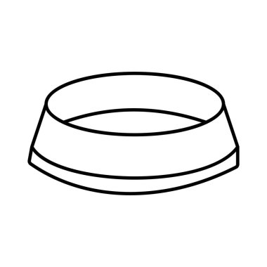 Köpek kasesi izole edilmiş Vektör simgesi kolayca değiştirilebilir ya da düzenlenebilir