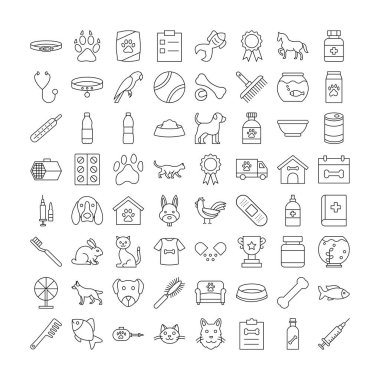 Hayvan Aksesuarları Kolayca düzenleyebilen ve değiştirebilen izole edilmiş Vektör simgesi 