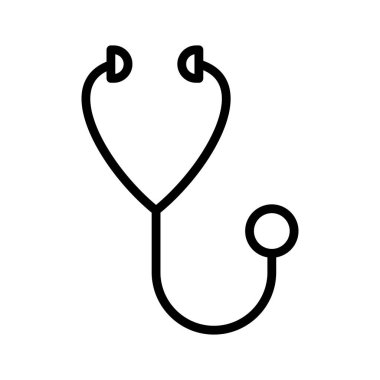 stetoskop izole edilmiş vektör simgesi kolayca değiştirilebilir ya da düzenlenebilir
