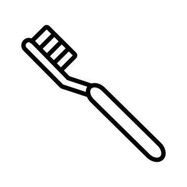 Diş fırçası izole edilmiş vektör simgesi kolayca değiştirilebilir veya düzenlenebilir