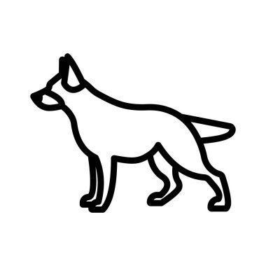 Köpek İzole Vektör simgesi kolayca değiştirebilir veya düzenleyebilir