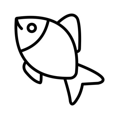 Yenilen balık izole edilmiş vektör simgesi kolayca değiştirilebilir ya da düzenlenebilir