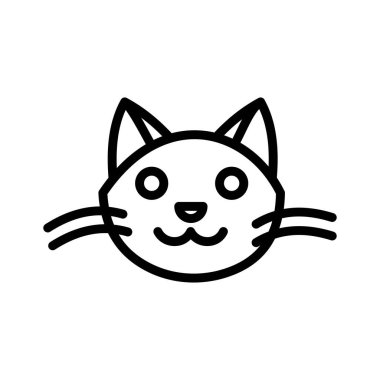  Kolayca değiştirebilen ya da düzenleyebilen Kedi İzole Vektör simgesi