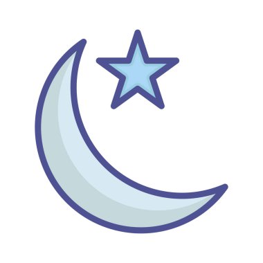 Ay ve yıldız vektörü simgesi kolayca değiştirilebilir ya da düzenlenebilir