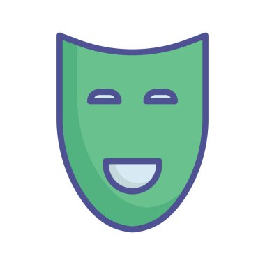   Kolayca düzenleyebilen ve düzenleyebilen doğum günü maskesi Vektör simgesi